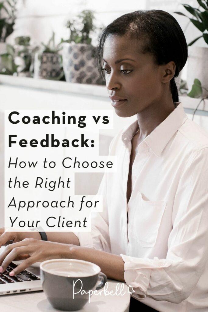 coaching vs. feedback pin