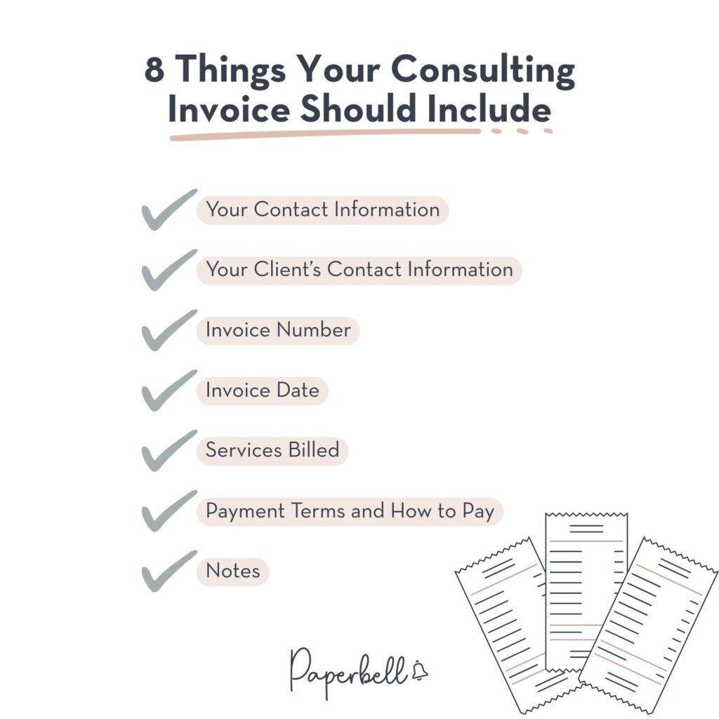 consulting invoice infographic