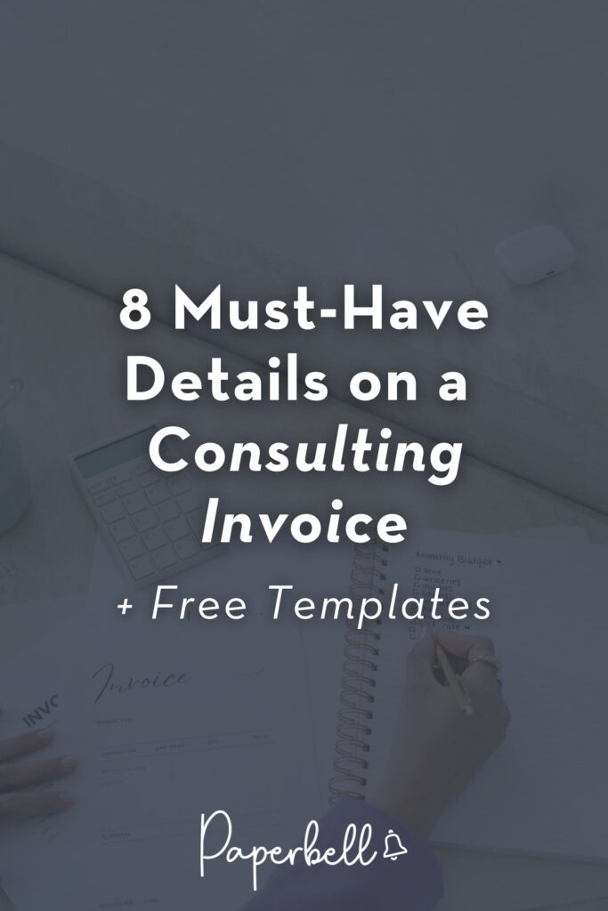 consulting invoice pin