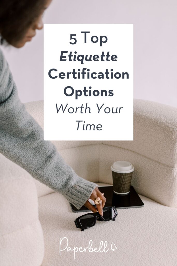 etiquette certification pin