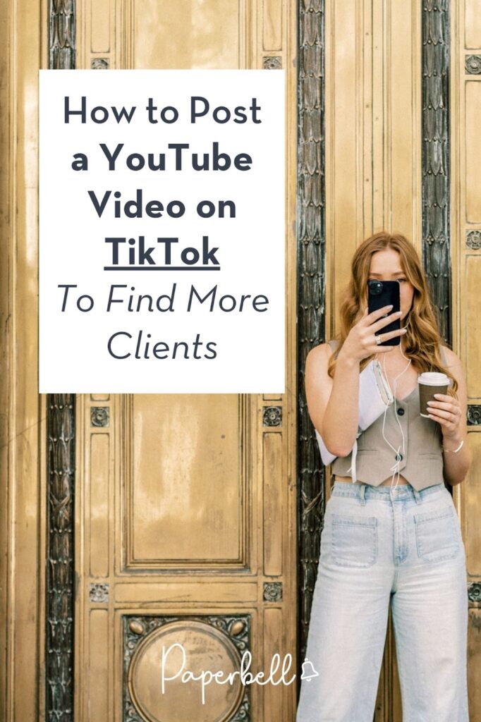 how to post youtube video on tiktok pin