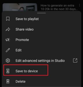 how to post youtube video on tiktok saving