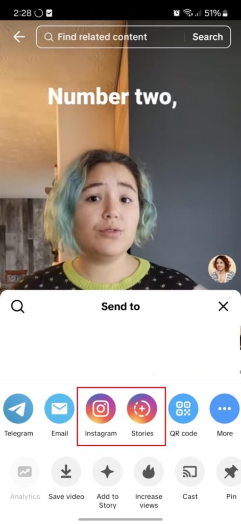 How to share a tiktok on instagram 4