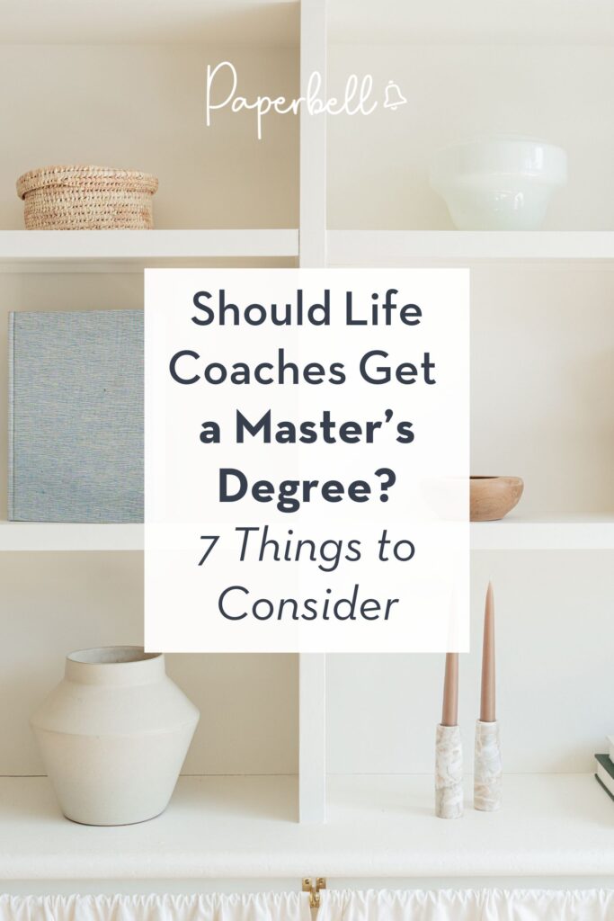masters degree life coaching pin