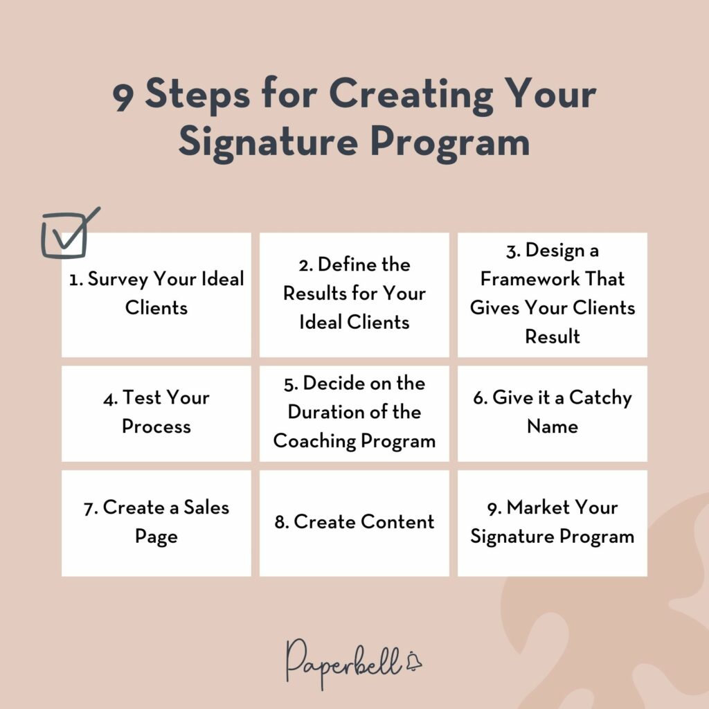 creating your signature program