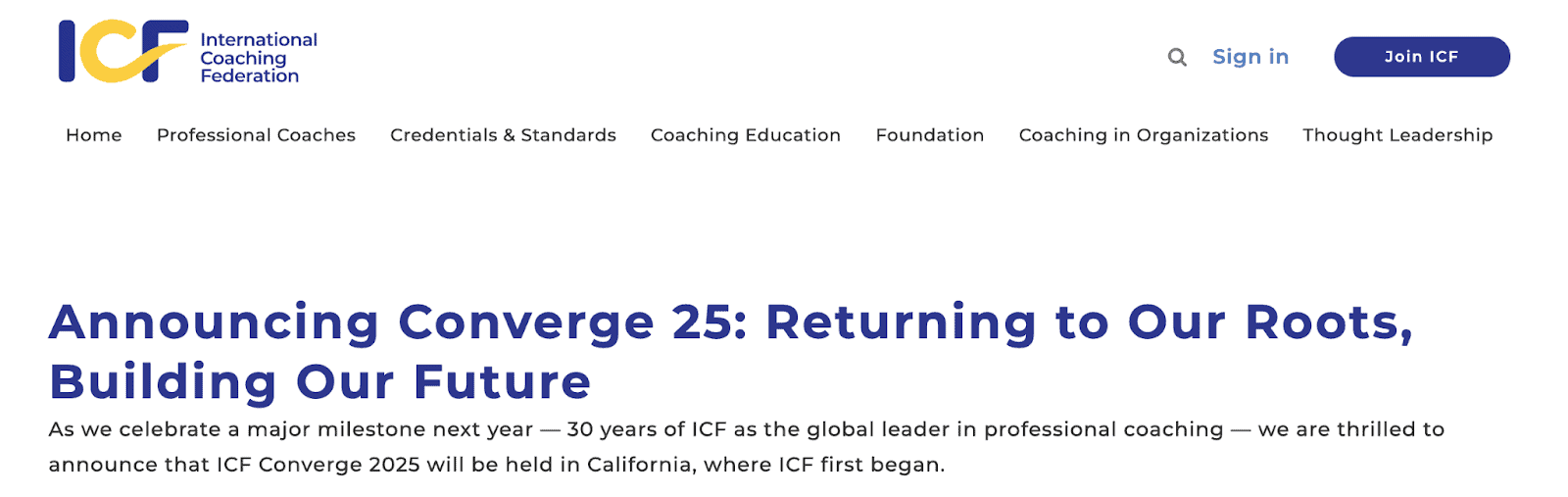ICF Converge 2025