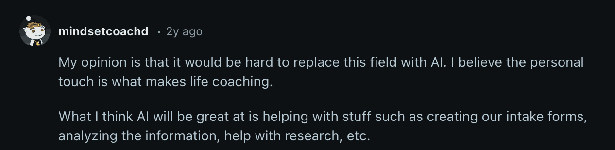 will ai replace life coaches 2