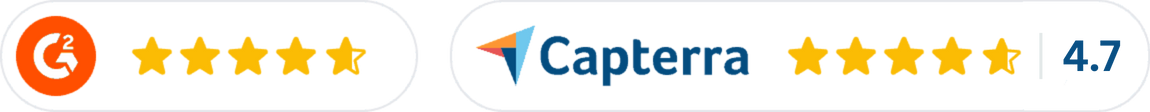 Capterra 4.7 G2 Ratings v2
