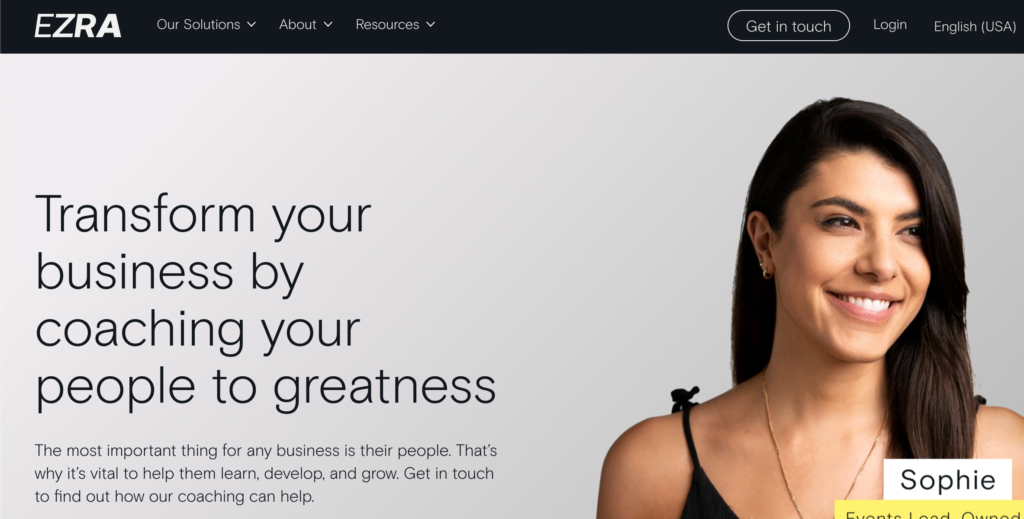 Ezra coaching homepage