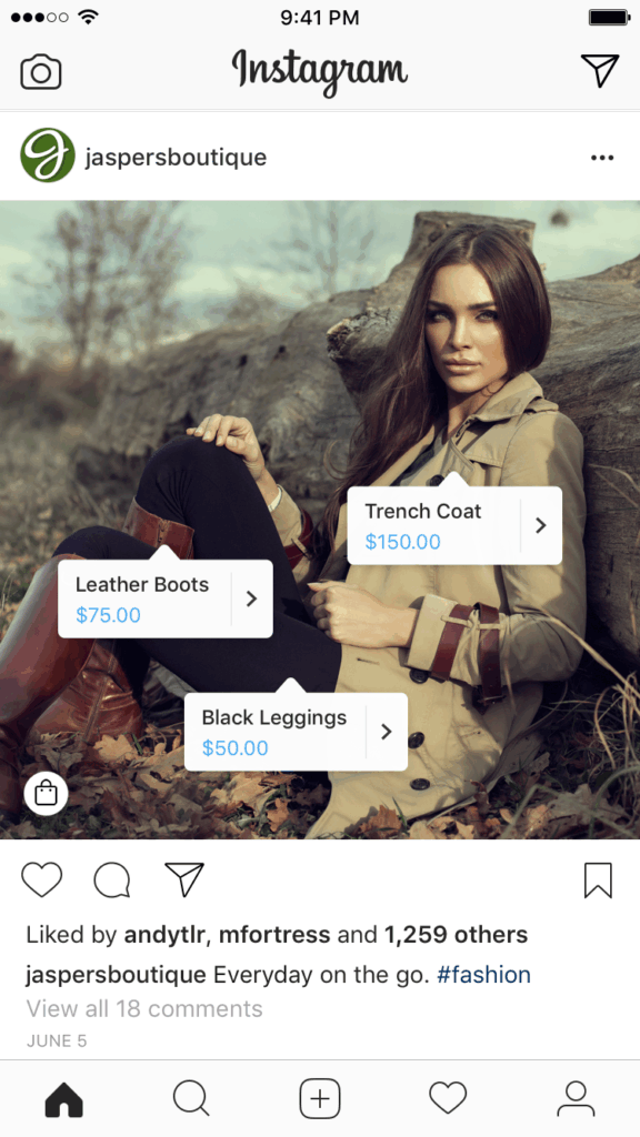how to add a link to instagram post shopping