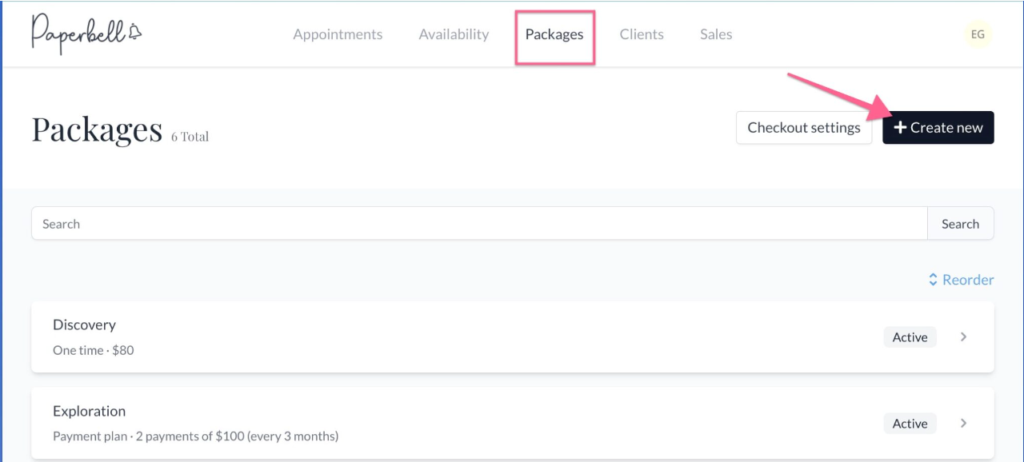 how to create a package in paperbell