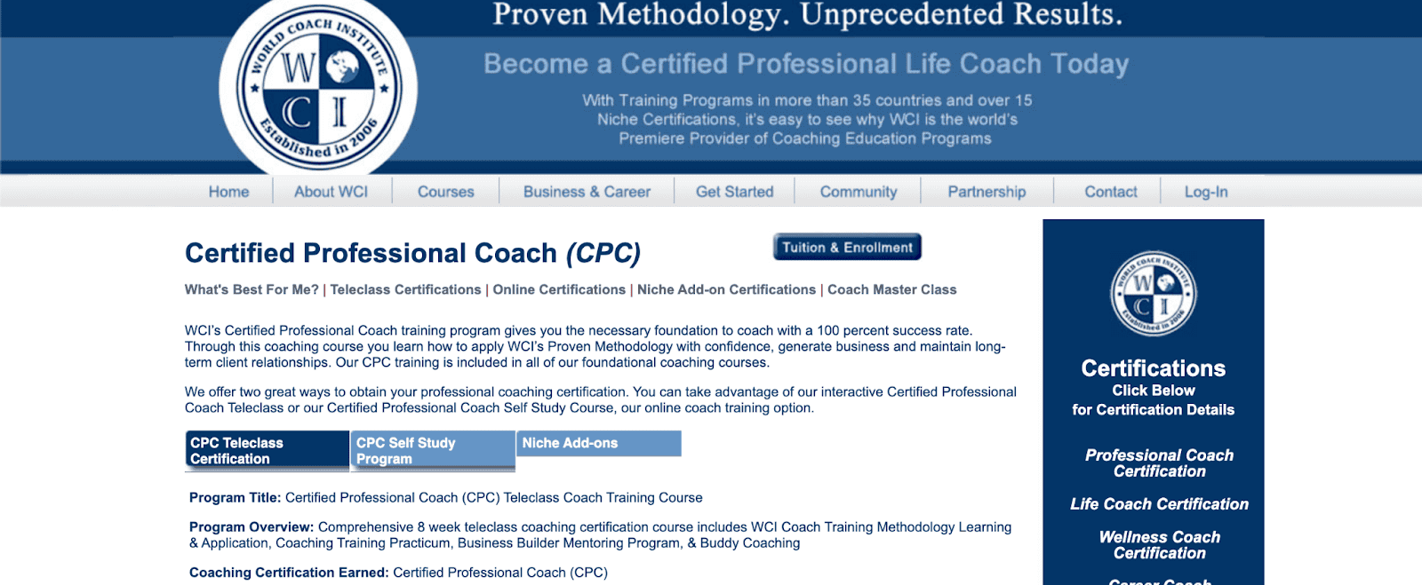 World Coach Institute: Certified Professional Coach (CPC)