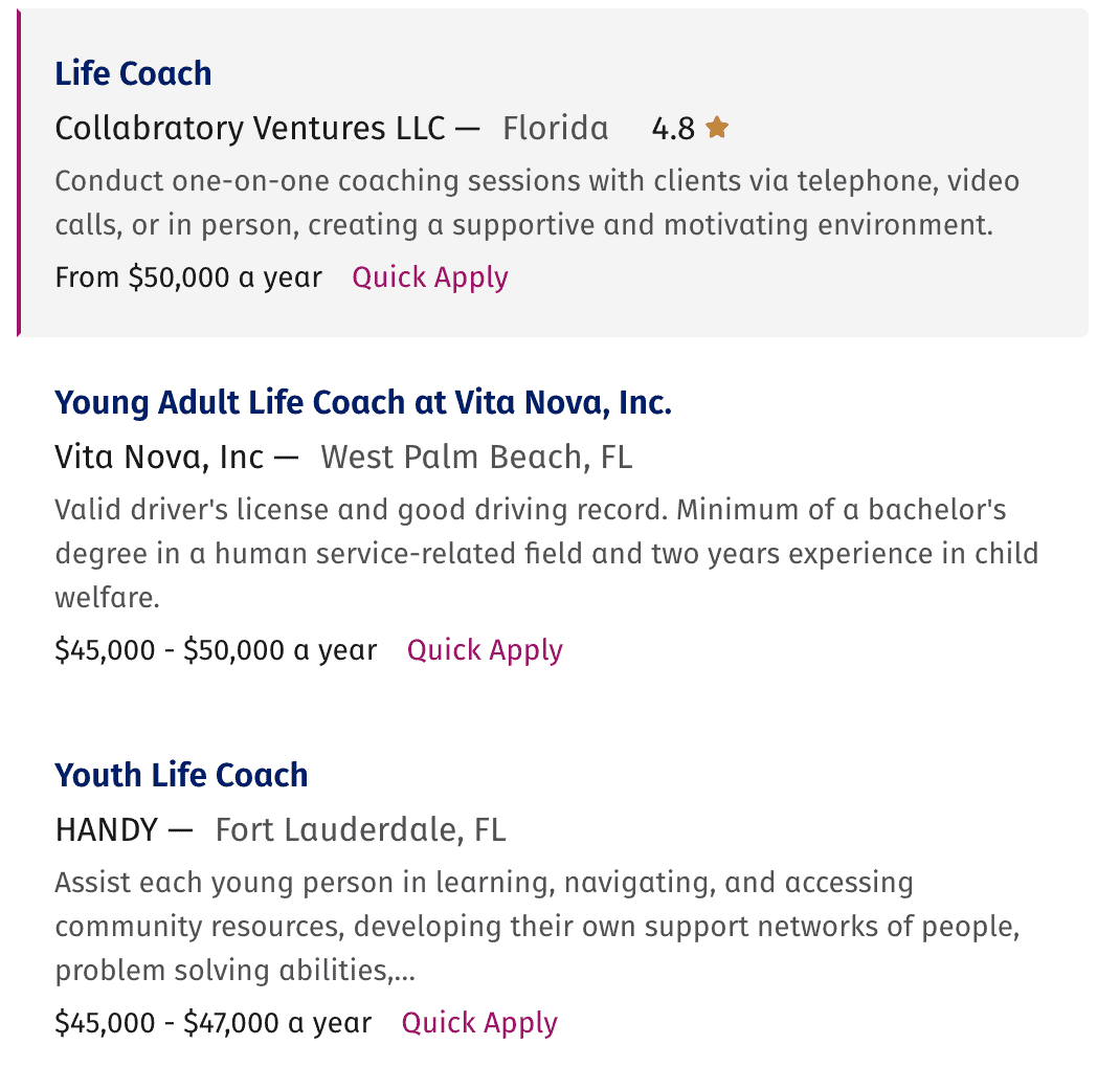 life coaching job 2