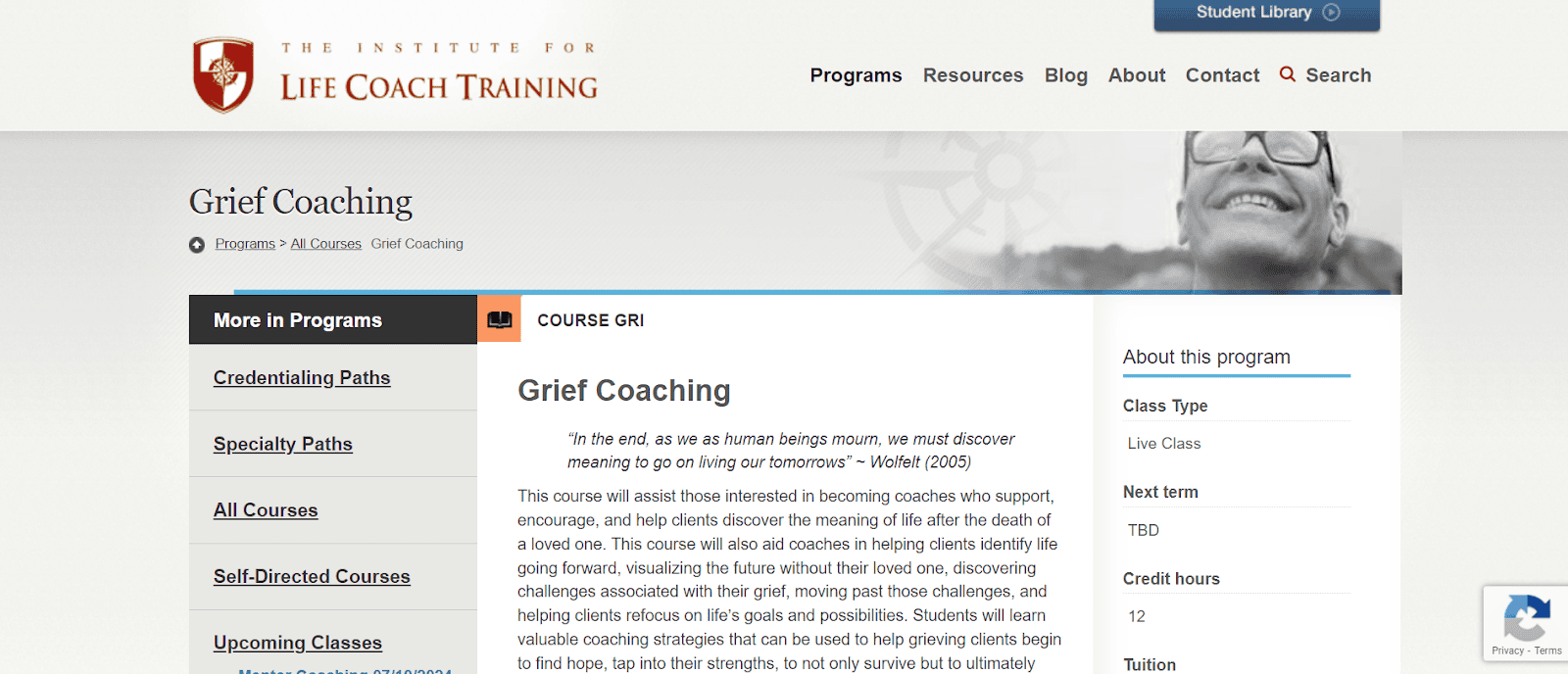 Grief Coaching Course by The Institute for Life Coach Training
