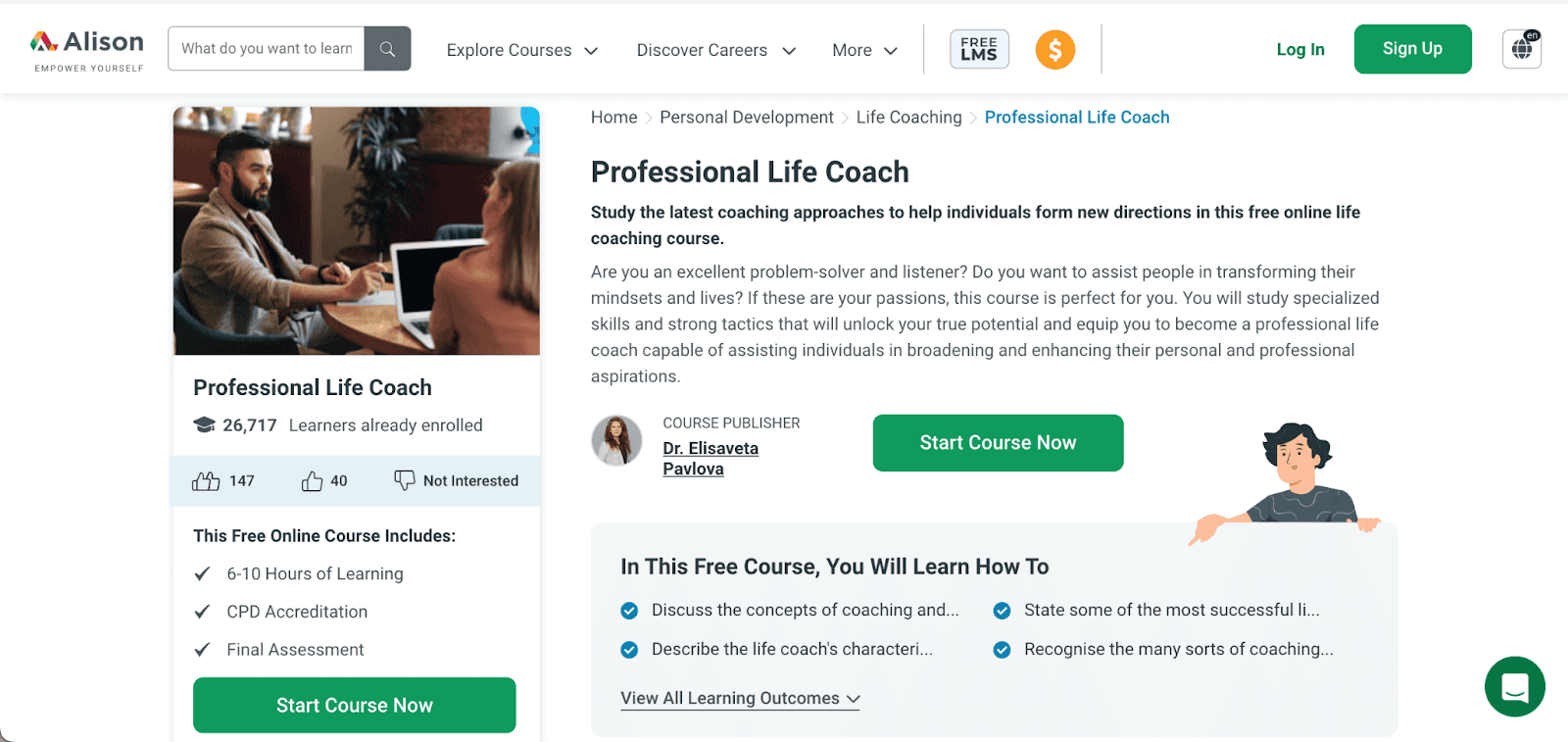 Professional Life Coach Course by Alison