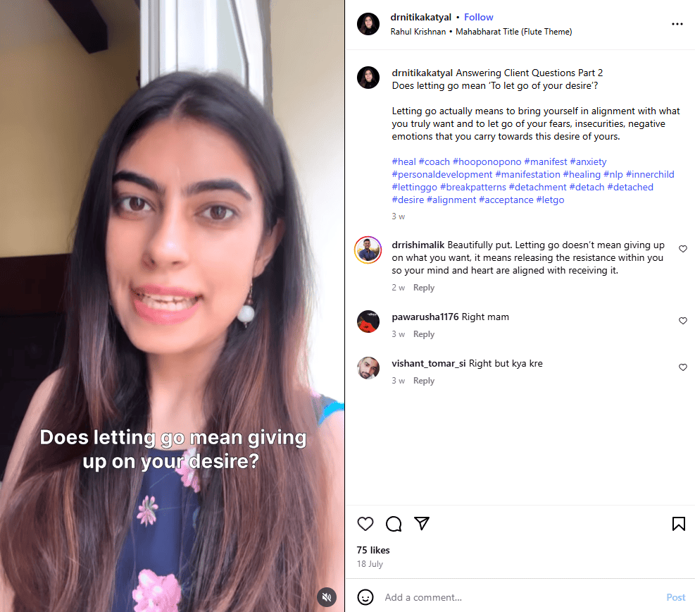 life coaching hashtags instagram example