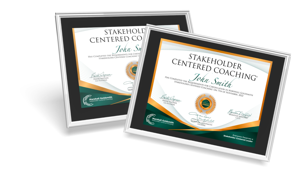 marshall goldsmith stakeholder certificate