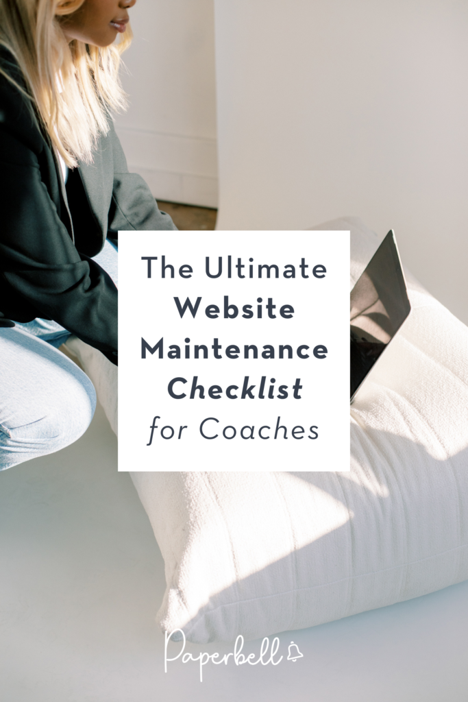 website maintenance checklist pin